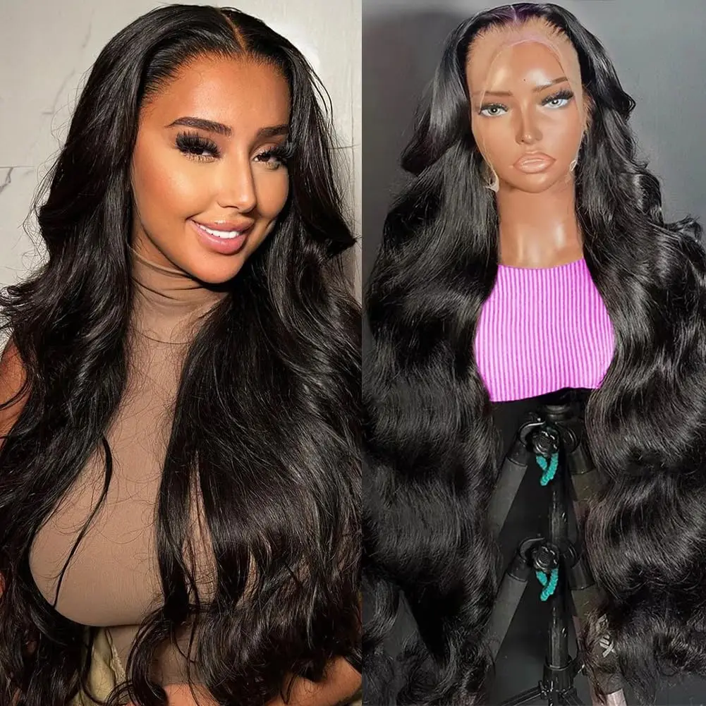 

46 Inch Body Wave Human Hair Wigs 13x6 Hd Lace Frontal Wig Brazilian Pre Plucked Lace For Women Hair 13x4 Lace Wigs 250 Density
