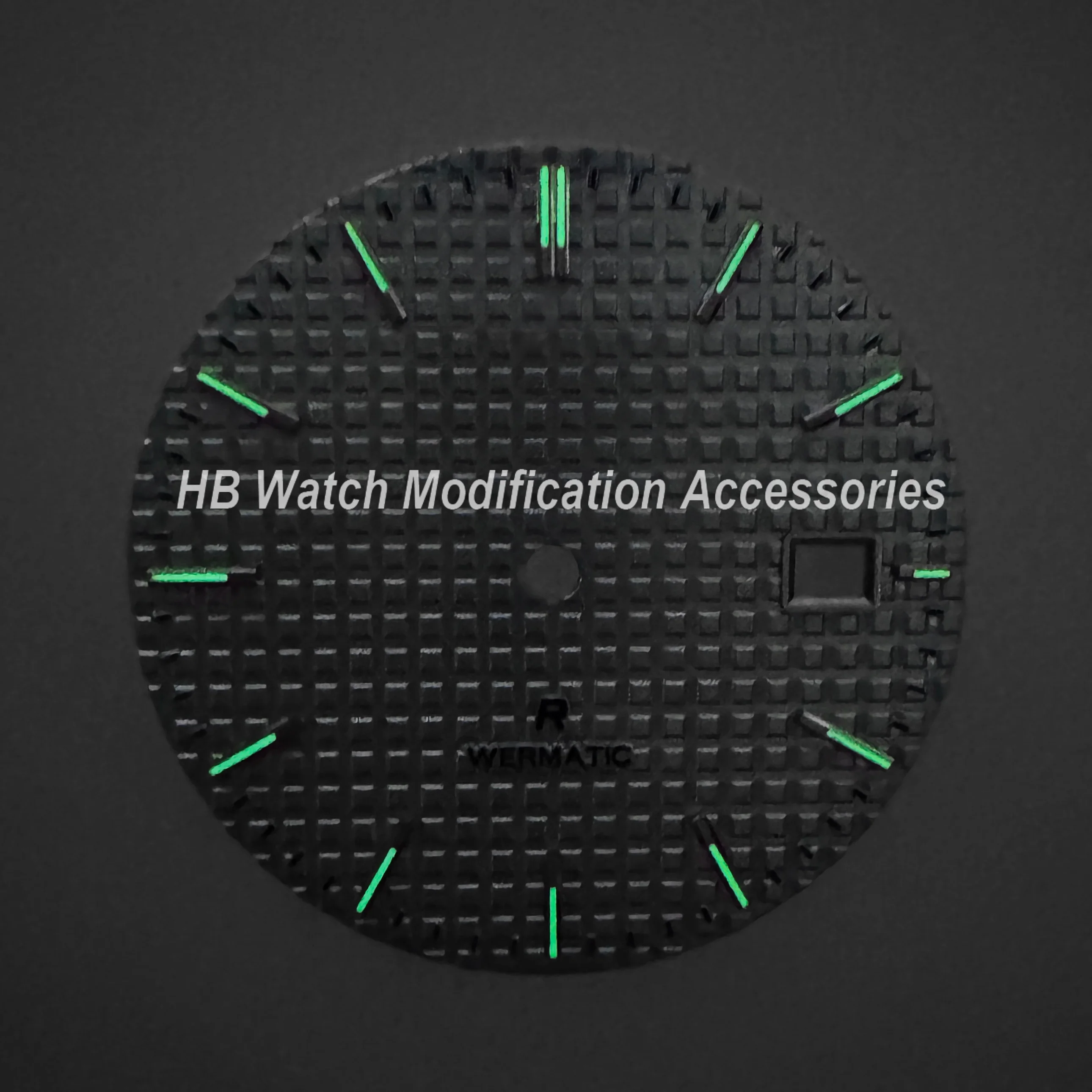 31.8mm S Logo Oak Dial Fit NH35/NH36 Automatic Movement Green Luminous High-Quality Gradient Watch Modification Accessories