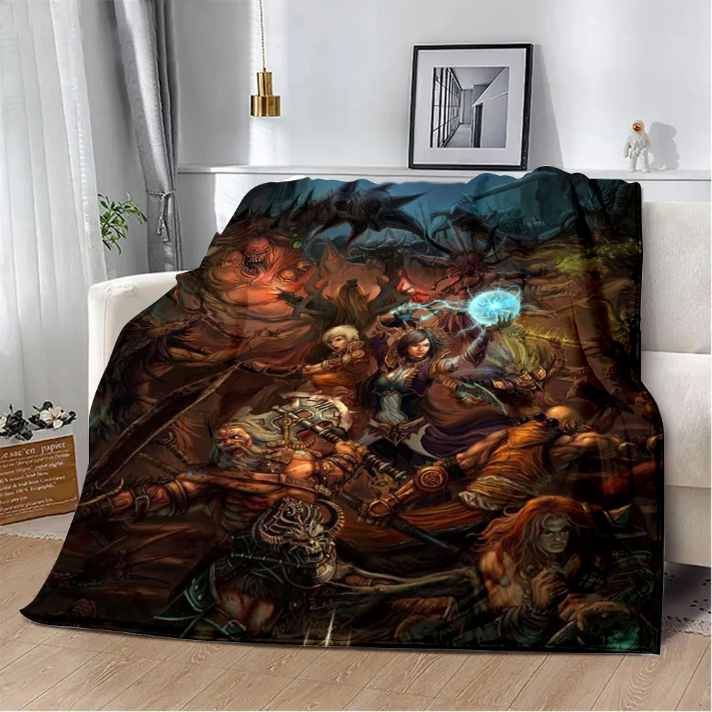 

Diablo Art Printed Blanket Picnic Blankets Warm Blanket Soft and Comfortable Blanket Home Travel Birthday Gift