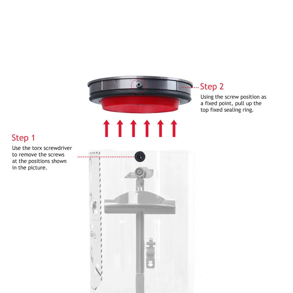 Guarnizioni compatibili con Dyson V11 SV14 SV15 V10 SV12 V12 SV20 cestino della polvere anello di tenuta fisso superiore attacco benna della polvere