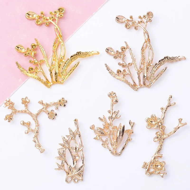 

100Pcs sets antique court hair accessories hairpin accessories DIY handmade flowers, plants, branches and leaves wholesale