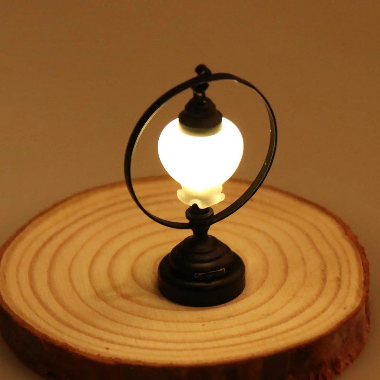 

1/12 Scale Miniature Table Lamp Metal Desk Lights for Dining Room Home Decor