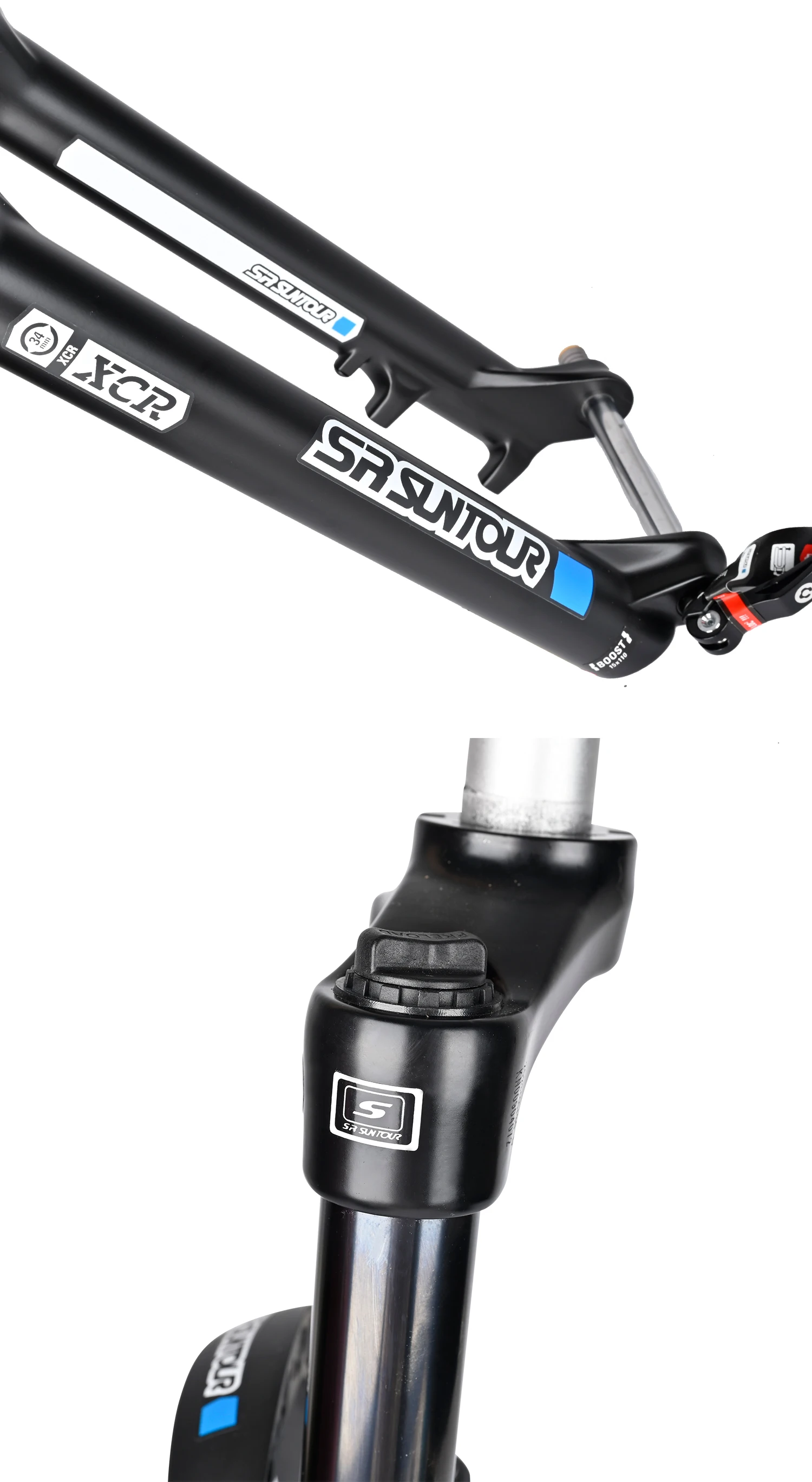 SR SUNTOUR X1 Bicycle Forks Air Suspension Fork 120mm Travel QR 100x9MM BOOST 110x15MM 27.5 29 Mountain Bike Air Fork