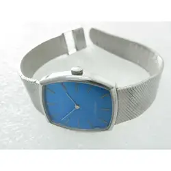 Beautiful blue antique watch integrated chain technos gentleman watch（UNISEX）