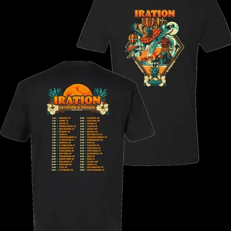 Iration Band Tour 2 Sides Black T Shirt Tee All Sizes S To 45Xl Xa816