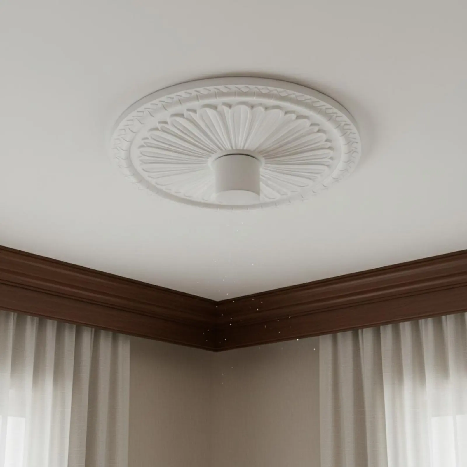 European Design Ceiling Decor Plate Lightweight Chandelier Medallion Round Floral Ceiling Medallion Easy to Install