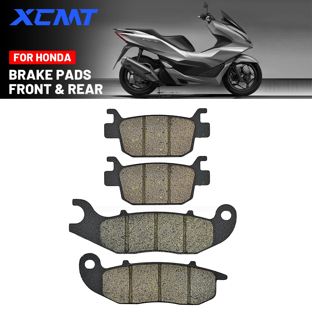 

For Honda PCX125 WW125AM 2021 WW125AP 2023 WW125HVM PCX e:HEV 2021 Scooter Front Rear Brake Pads Kit Set Parts ﻿Accessories