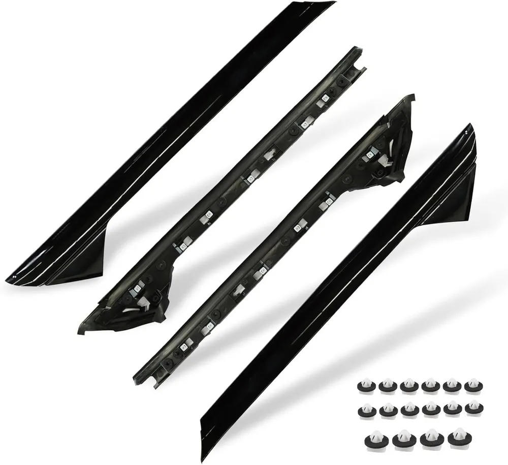 

4Pcs Left & Right Side Windshield A Pillar Molding Trim for 11-19 Ford Explorer