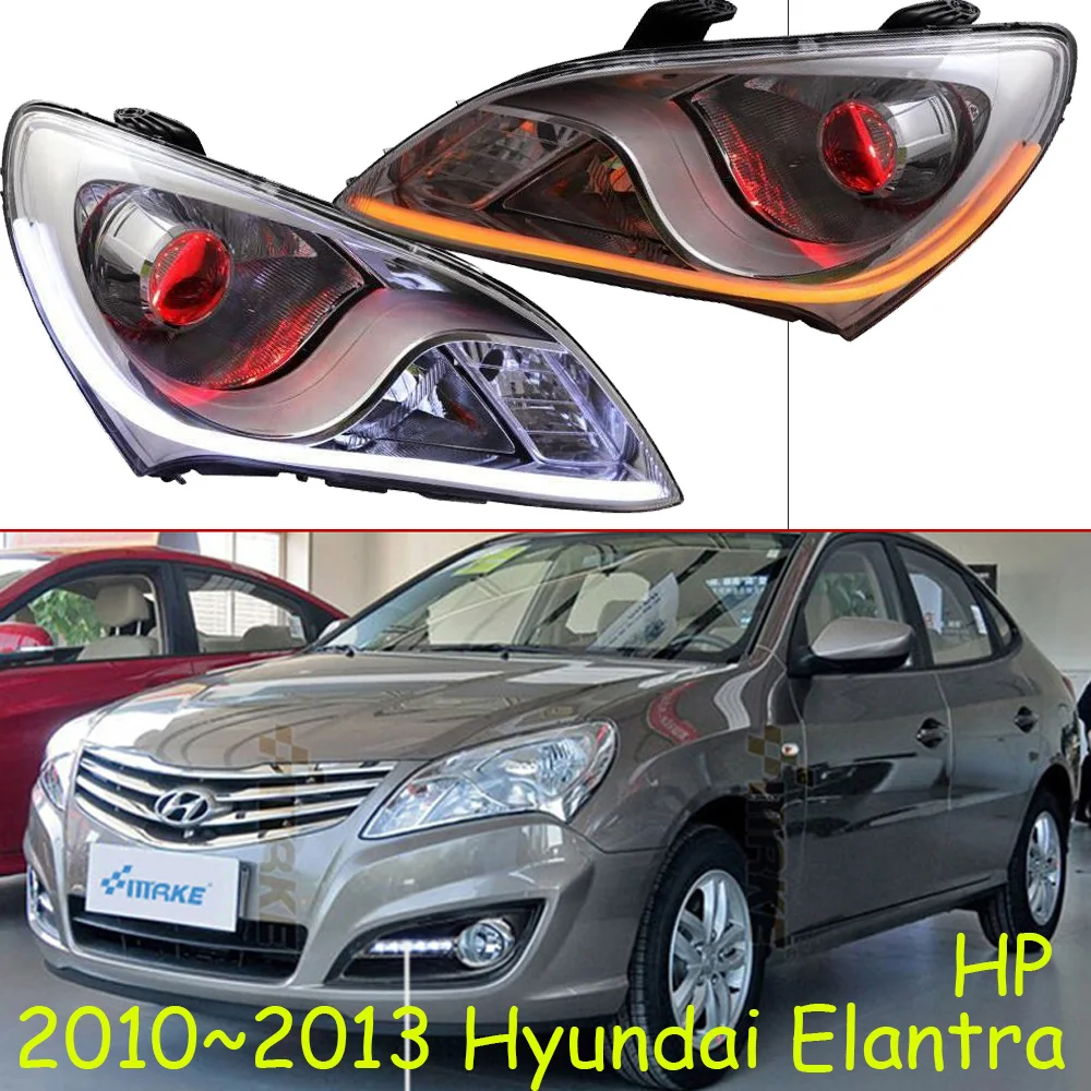 Car Styling for Hyundai Elantra Headlights 2010~2013 Elantra LED Headlight DRL Bi Xenon Lens High Low Beam Parking HID Fog Lamp