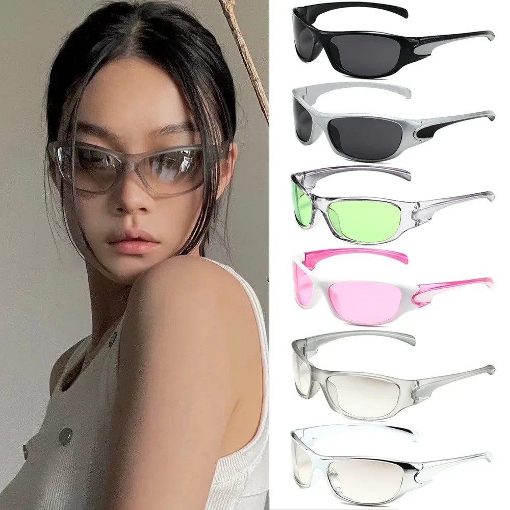 

Outdoor Cycling Sports Sun Glasses Women Vintage Shades Trendy Punk Goggle Eyewear 2000S Aesthetic