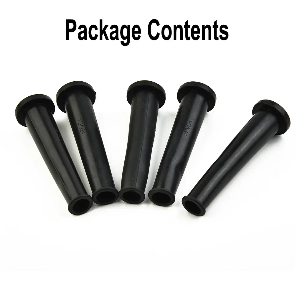 5Pcs Black Rubber Wire Protector Cable Sleeve Boot Cover For Angle Black Rubber Boots Protective Film For Electric Drill Cable