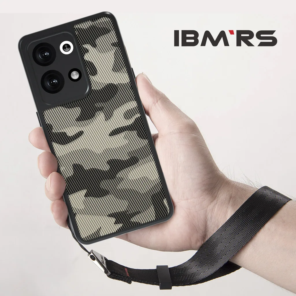 

IBMRS for Oppo Reno9/reno 9 pro case,(Comes with wrist strap)Transparent PC Back Cover +TPC Soft edges Phone Case