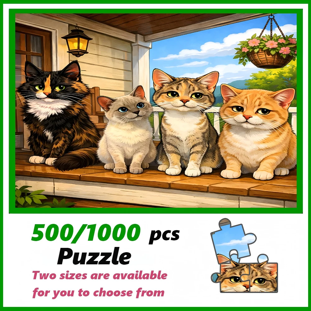 

A high-quality 500/1000-piece puzzle, perfect for adults, is a fun family game that helps relieve stress and is great for birthd