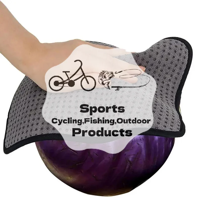 Microfiber Bowling Cleaning Towel Nonslip Bowling Shammy Pad Washable Dust Debris Remover Polisher Pads Equipment