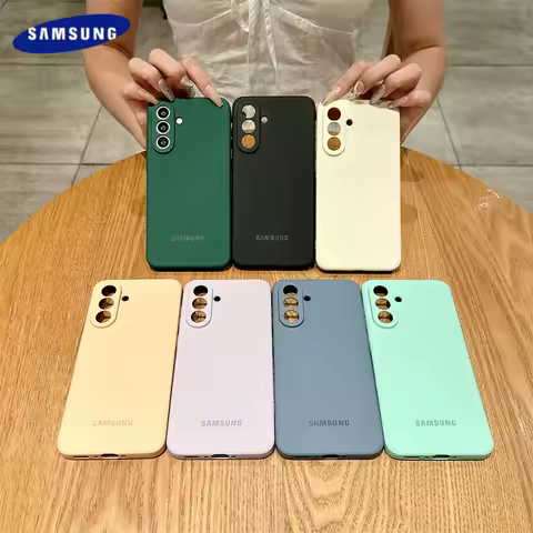 Soft Liquid Silicone Matte Case Samsung Galaxy S25 S24 S23 S22 S21 Ultra Plus FE A56 A36 A16 A55 A35 A15 Note20 Shockproof Cover