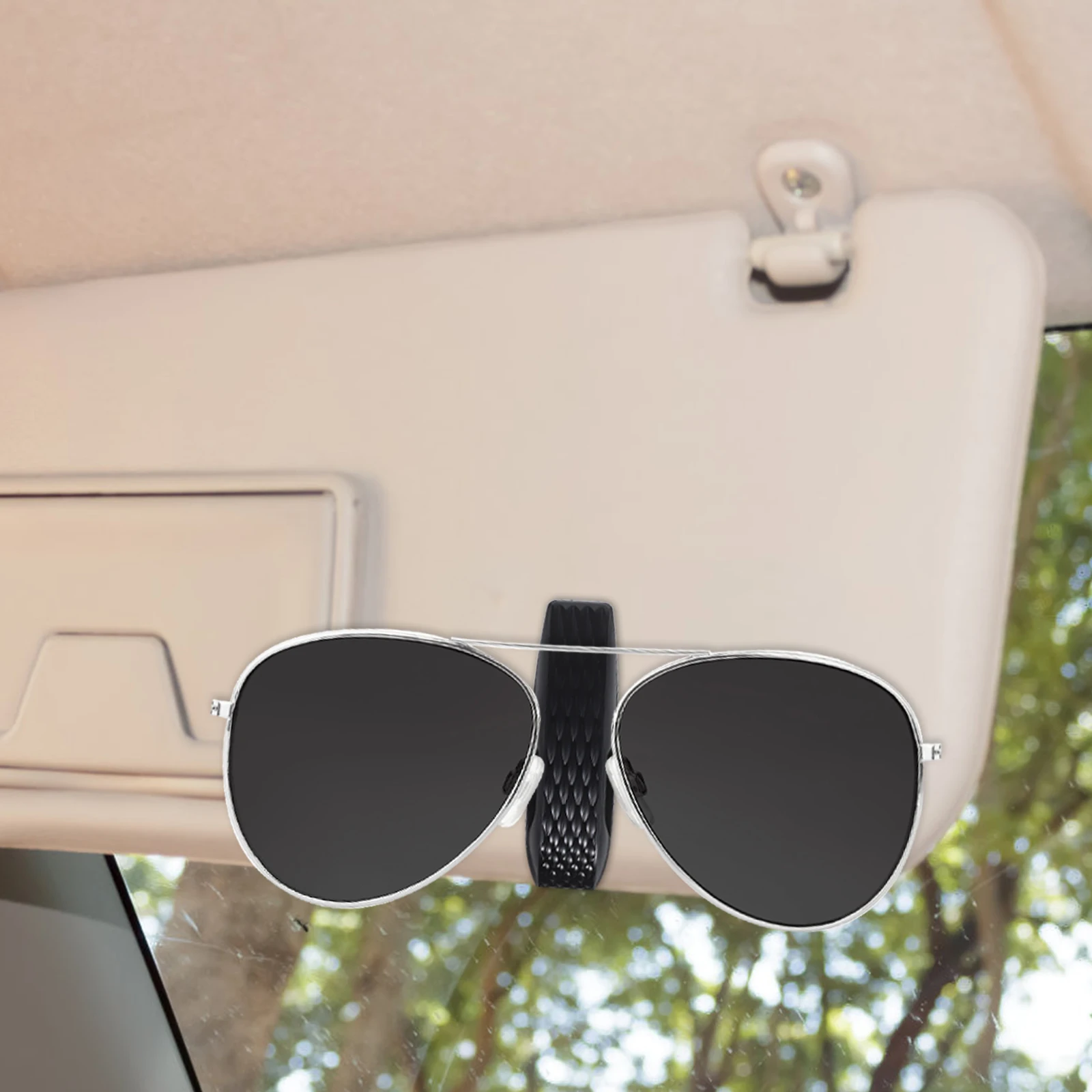 

Car Glasses Holder Clip Sunglasses Visor Auto Eyeglass Necessities Accessories Strong ABS Stylish Simple Sun Visor