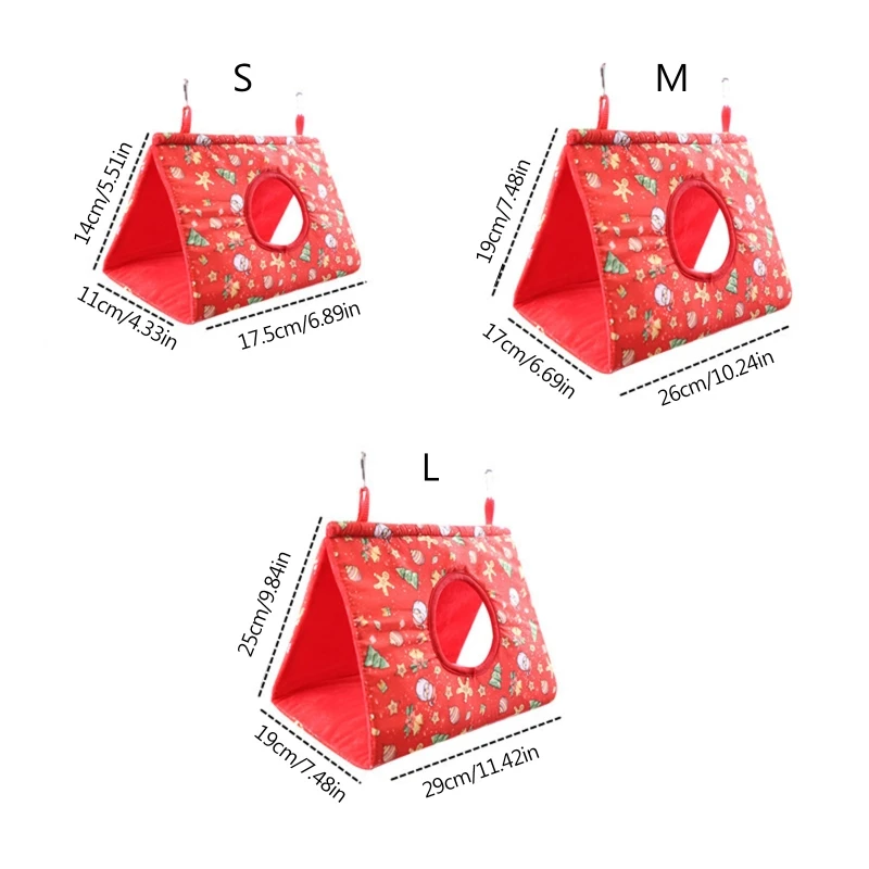 Hamac suspendu oiseau pour Cage, tente nid d'hiver chaud, maison, abri perroquet pour dormir, jouer et se reposer D0LD