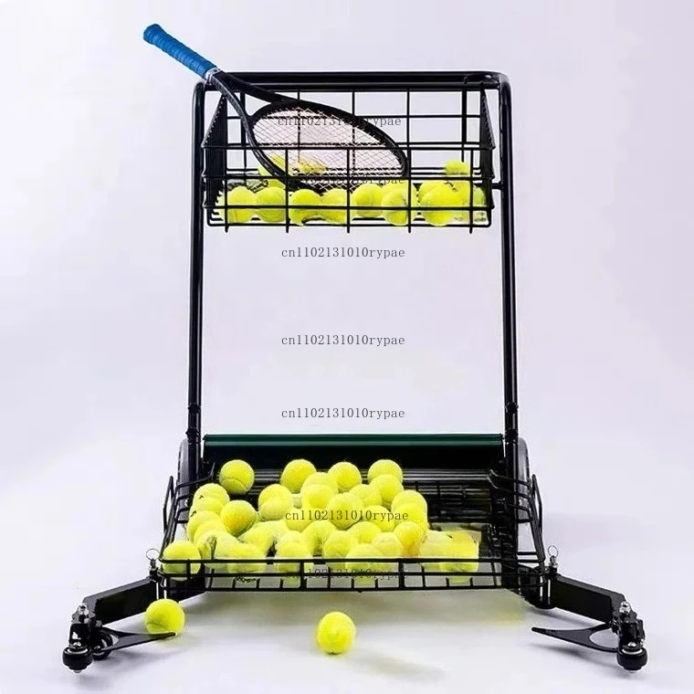 Multifunction Metal Tennis Ball Cart Aluminium Sports Training Aid