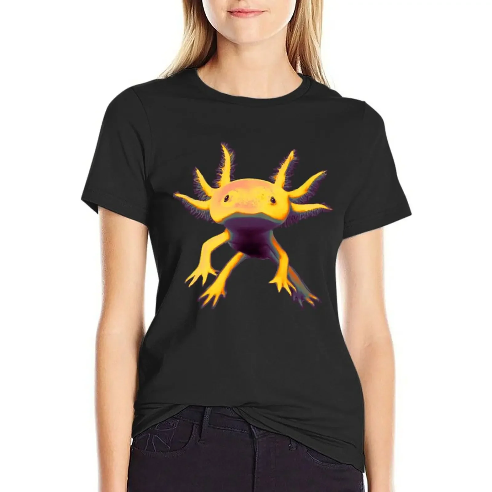 Axolotl T-shirt Blouse oversized funny workout t shirts for Women