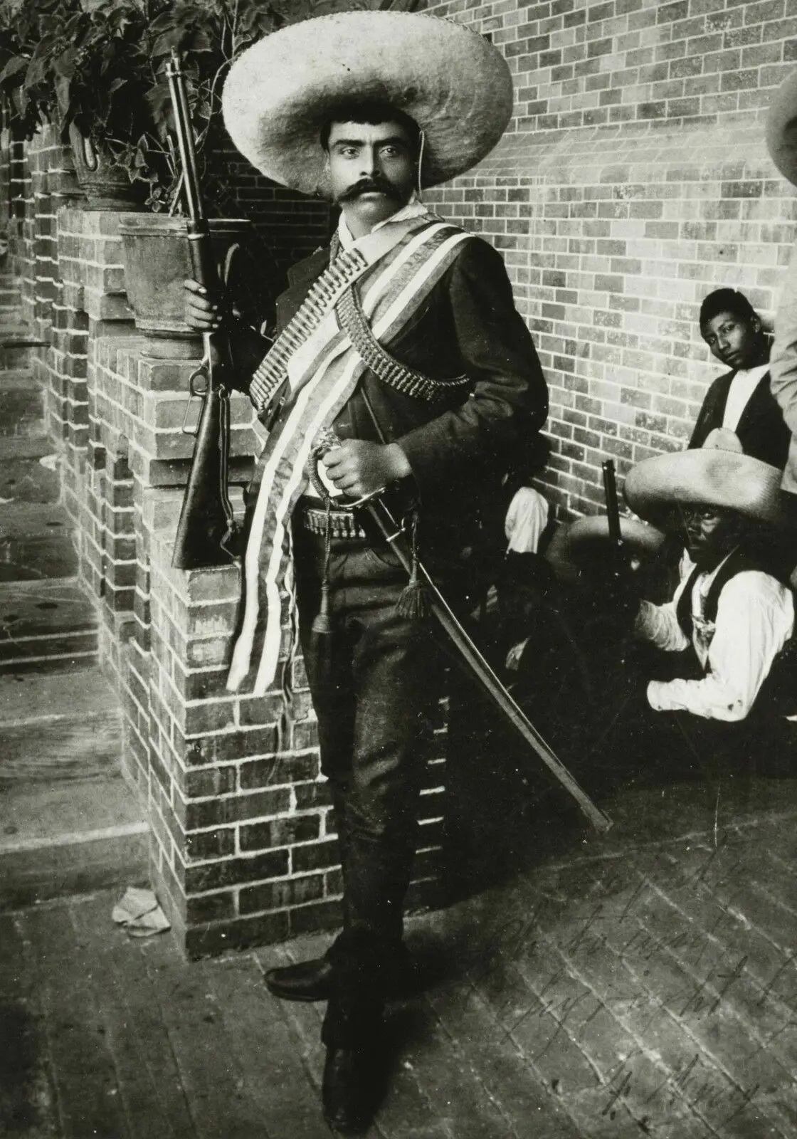 Zapata Emiliano Zapata (bullets) POSTER 24 X 36 INCH Mexico History Revolution Poster Wall Art Rome Decoration