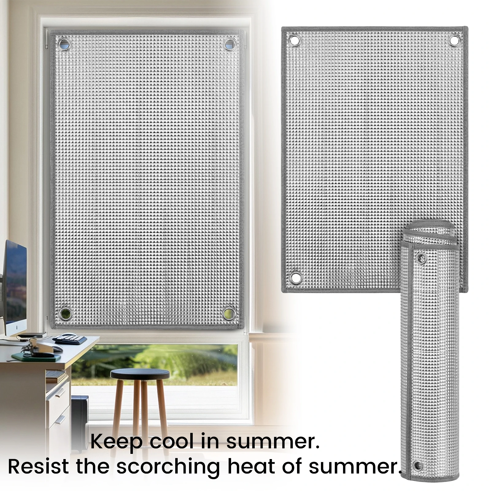 Sunscreen and Heat Insulation Film, Thickened Aluminum Foil Insulation Film, Window Sun Shade Film Home Sunshade Protector Pad