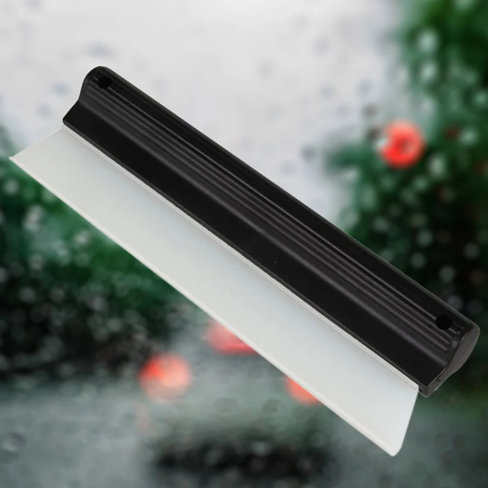 Car Body Window Squeegee Silicone Wiper for Car Bathroom Mirror Window Glass Cleaning (Black) window cleaner