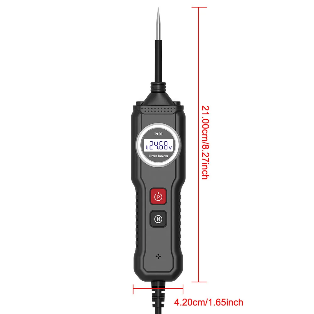 Electrical System Tester LCD Display Resistance Voltage Tester Automotive Power Probe Kit Vehicle Electric Circuit Tester 5V-40V