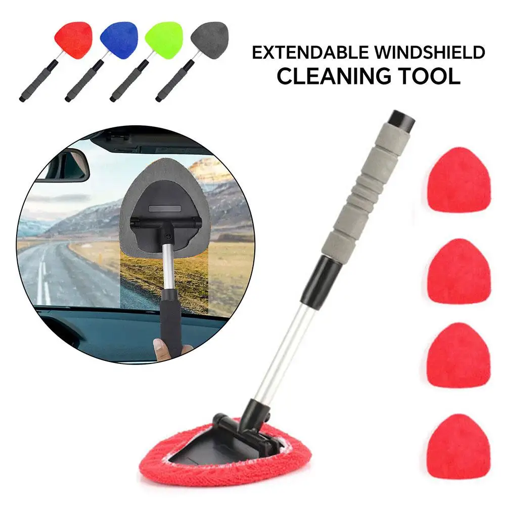 

Windshield Cleaner Window Cleaner Brush Tool Windshield Cleaner Inside Auto Pads 4 And Extendable Handle With Glass Microfi W6M0