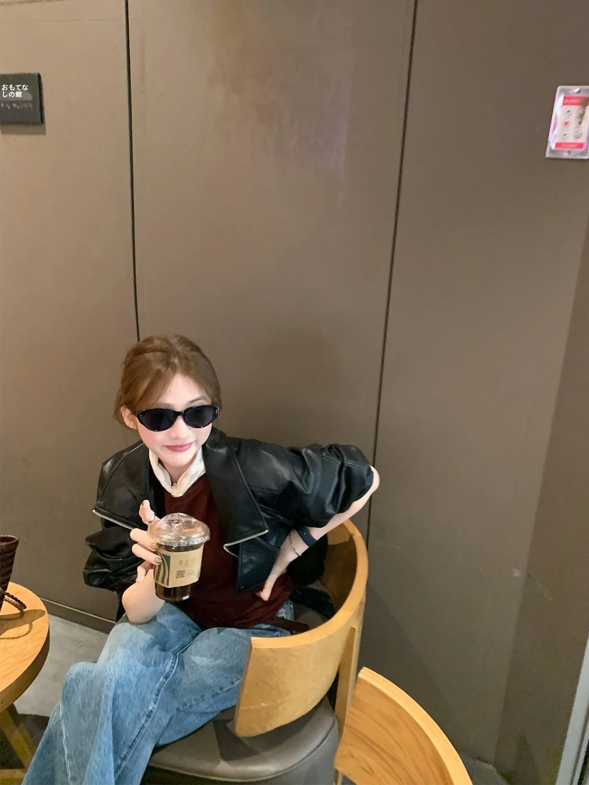 

Fashionable New Arrival PU Leather Jacket Collar Coat Short Length Zipper Closure Long Sleeve Women's Winter Coat Stylish