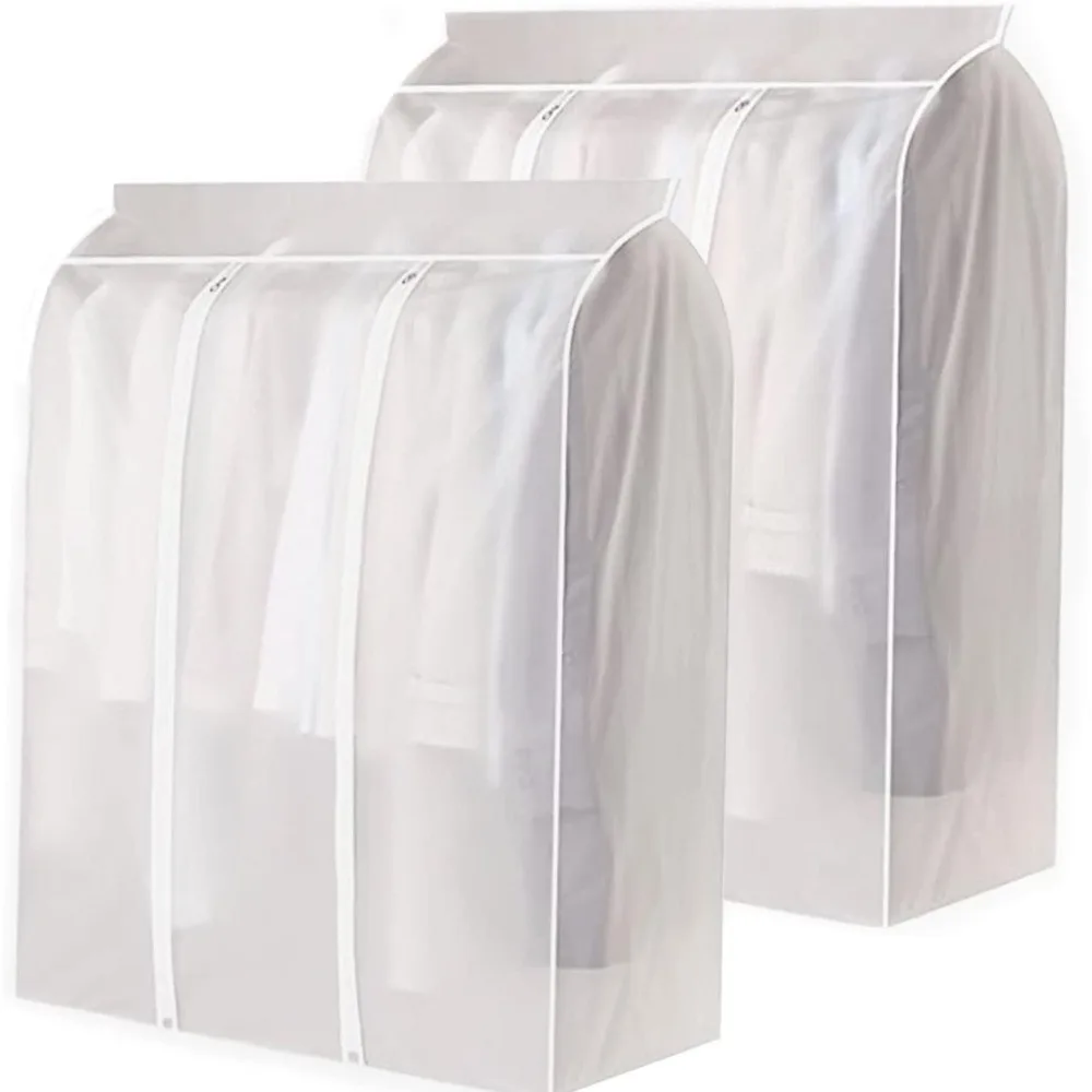 

Waterproof and Dustproof Hanging Garment Covers for 50-Inch Clothes Racks with Zippered Closures for Closet Storage