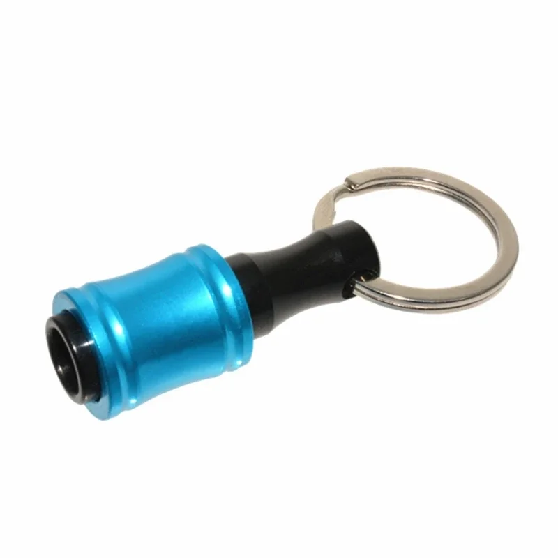 1/4inch Hex Shank Aluminum Alloy Screwdriver Bits Holder Extension Bar Drill Screw Adapter 6pcs Quick Release Keychain