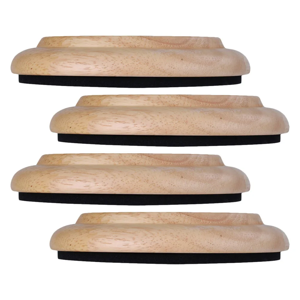 

4Pcs Piano Leg Protectors Made of Solid Wood Eva Effective Floor Mat for Noise Reduction and Stability Enhancement