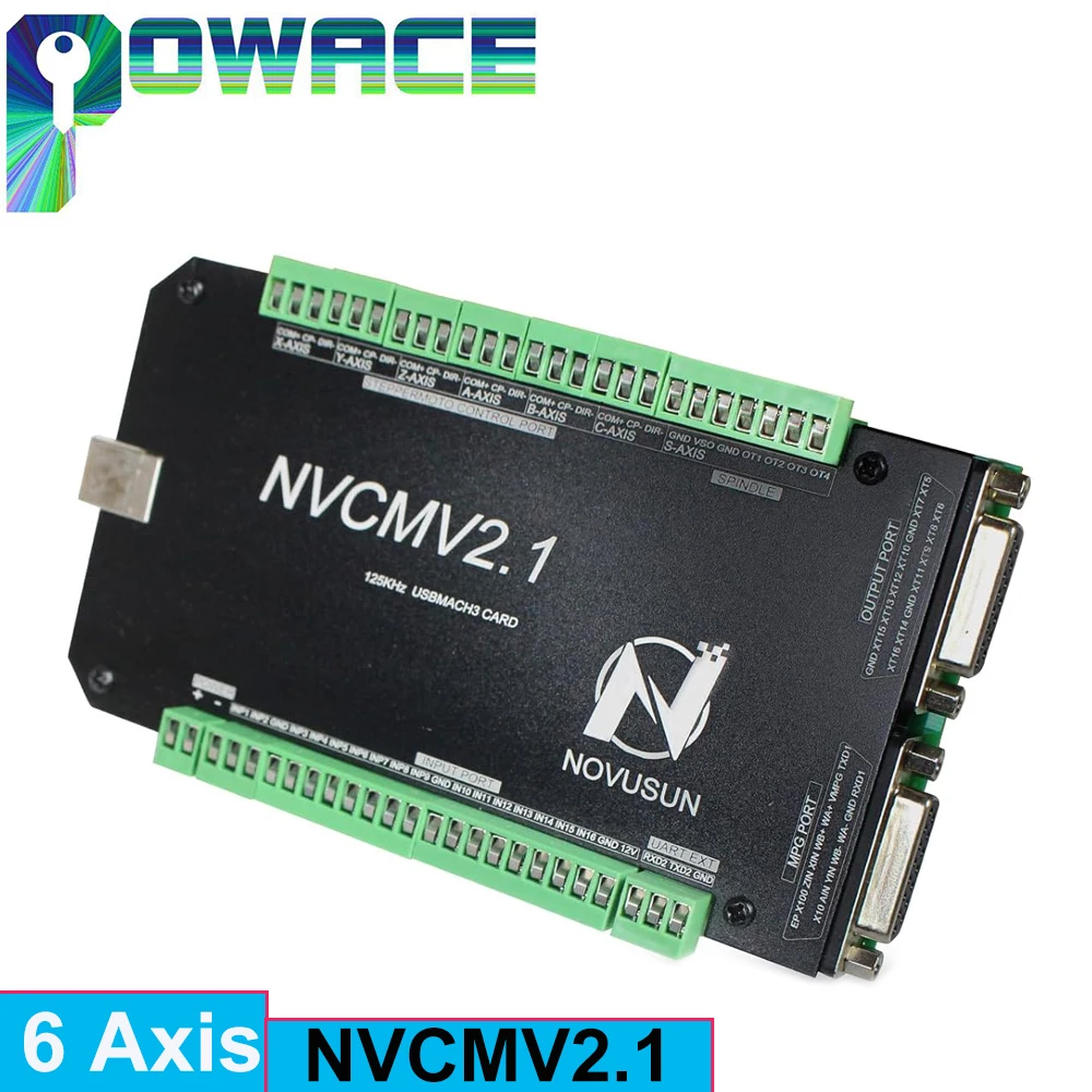 Interface Usb Cnc Controlador Board Axis Stepper Motor Nvcm Usb Mach3 Movimento Cartão de Controle Breakout Board 1232v dc 125khz