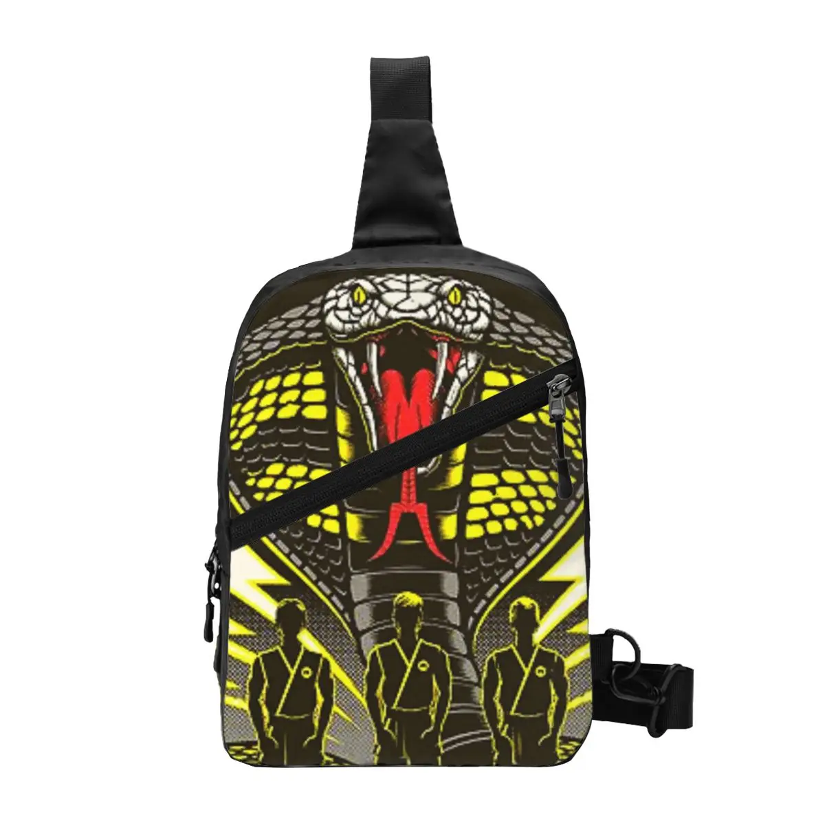 

Cobra Kai Crossbody Bag Men Film Custom Chest Bags Casual Motorcycle Outdoor Style Sling Bag