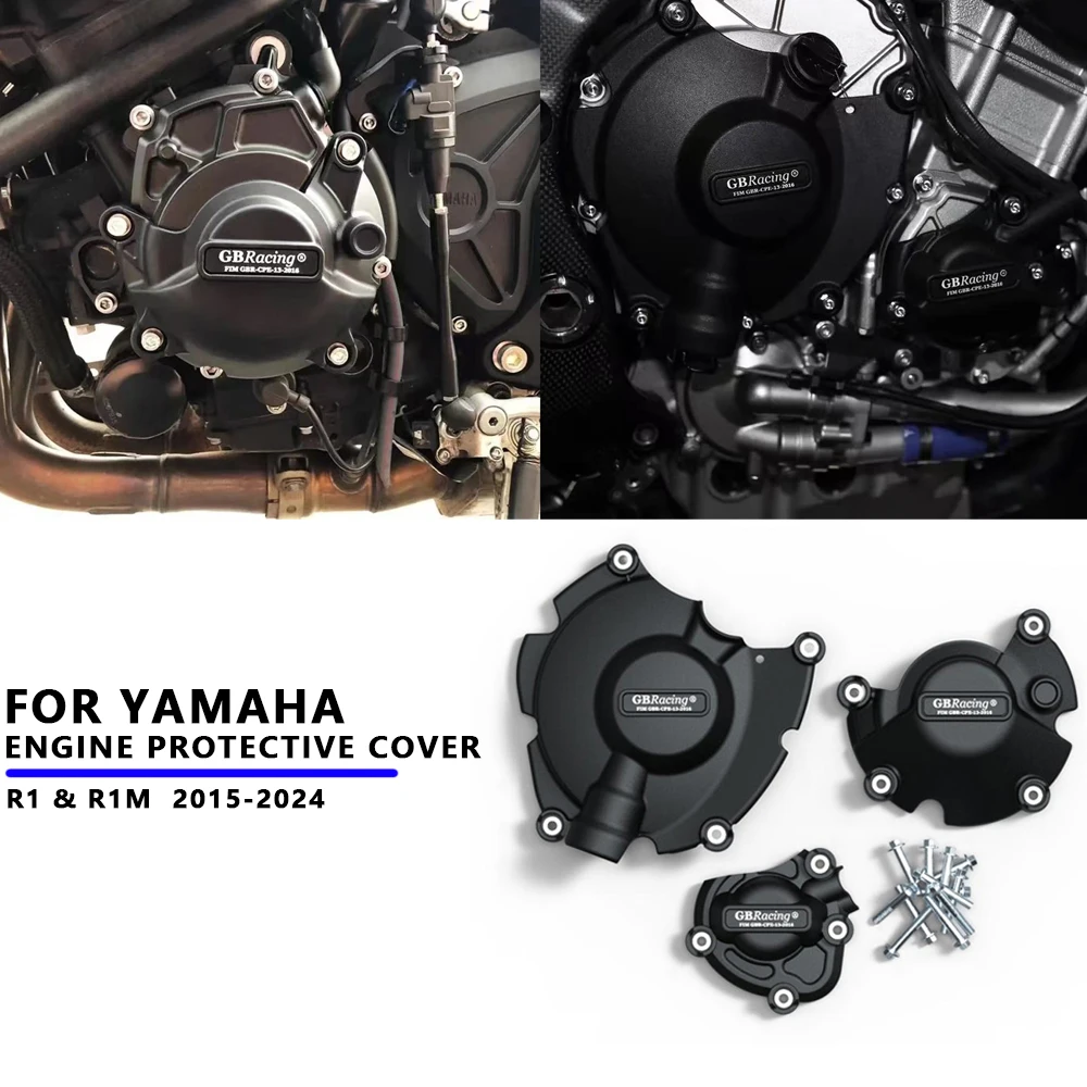 

FOR YAMAHA R1/R1M Motorcycles Engine Cover Protective Case Engine Covers Protectors R1 / R1M 2015-2024 Engine Cover Protective