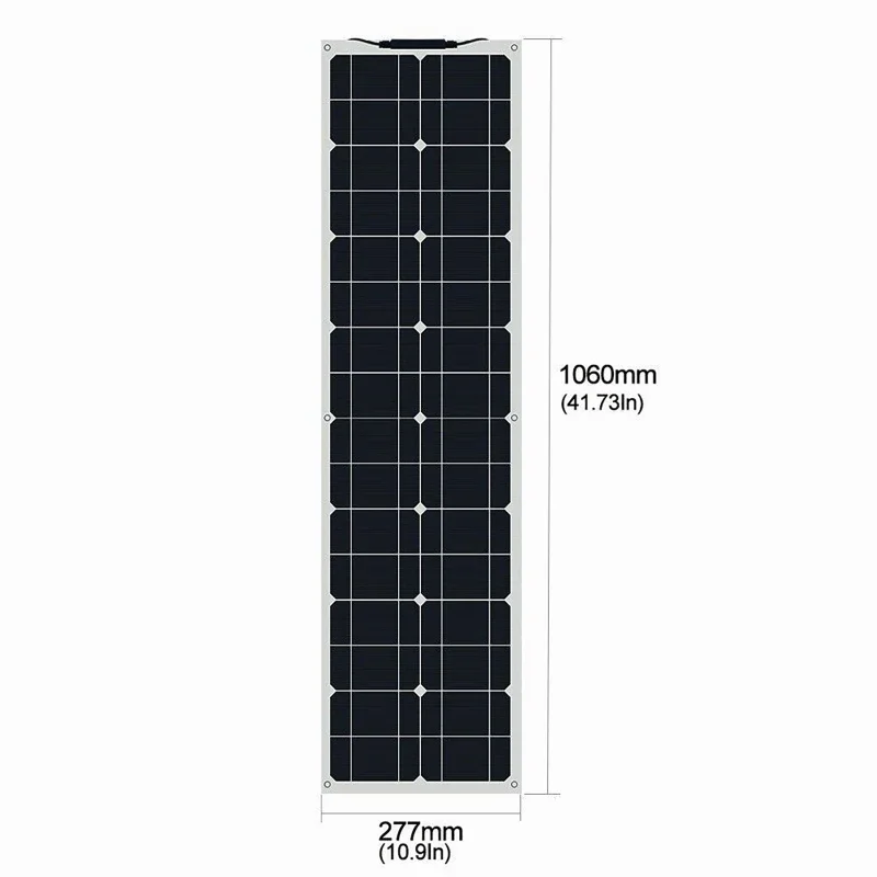 Imagem -03 - Kit Painel Solar Flexível Célula Solar Monocristalina Carregador de Energia para Camping Outdoor Iate Autocaravana Carro rv Barco 600w 300w 18v