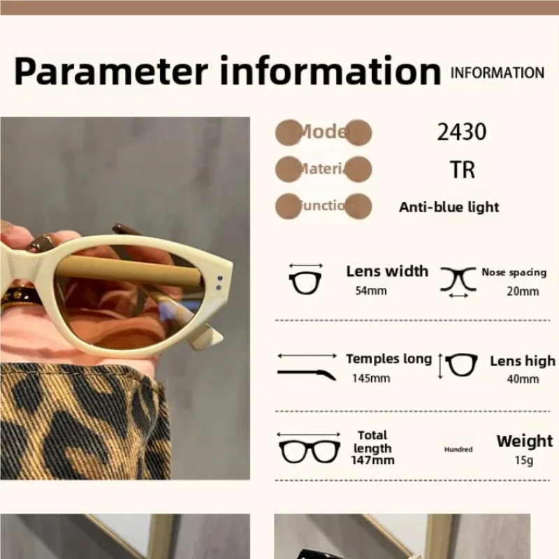 CLLOIO Fashion Small Cat Eye Prescription Reading Sunglasses Beach Party Travel Driving Myopia Glasses Women Multifocal Eyewear