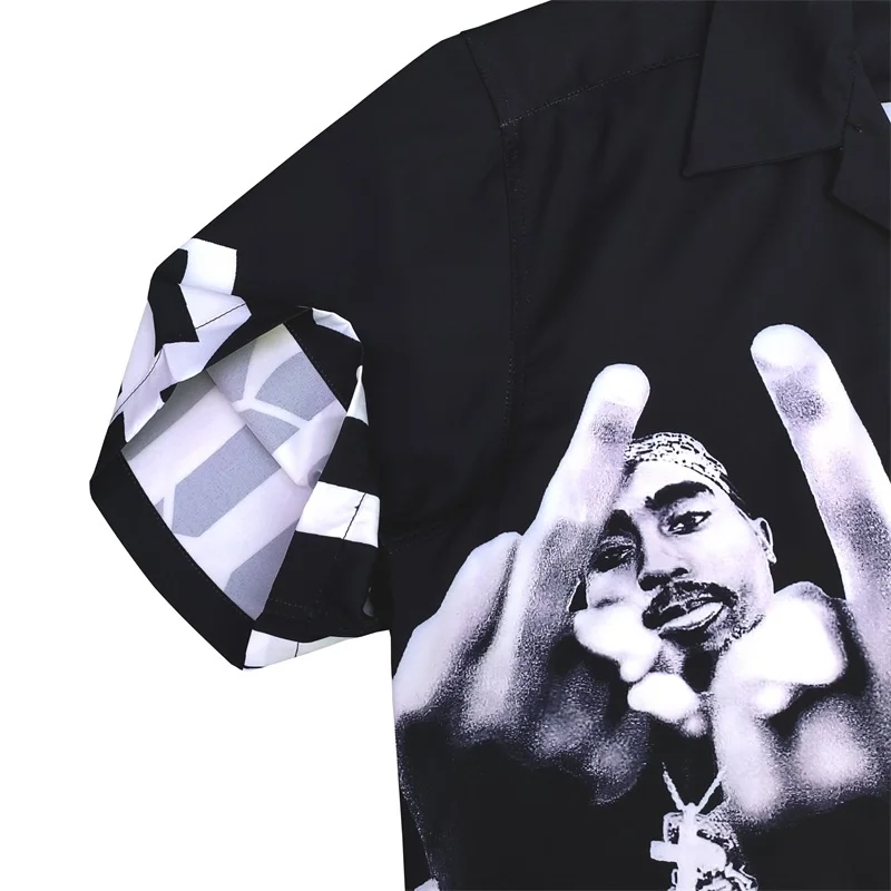 Summer High Street Mens Womens Y2K WACKO MARIA Fashion Brand Hawaii Short Sleeve Shirt High Quality WACKO MARIA Shirt