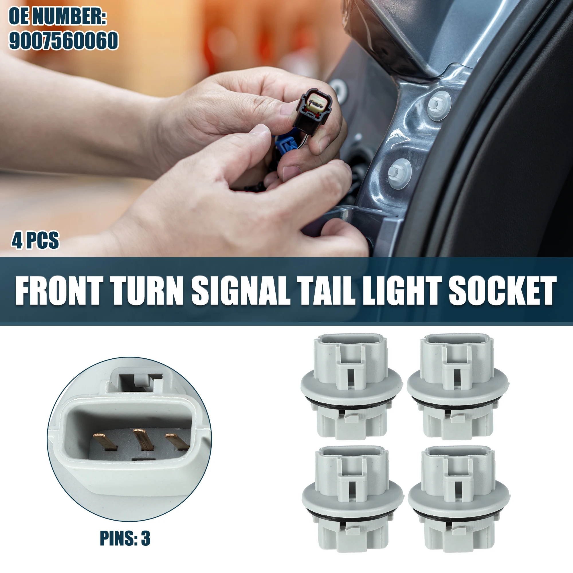 

X Autohaux 4-шт. гнездо переднего указателя поворота для Toyota Tacoma No 9007560060