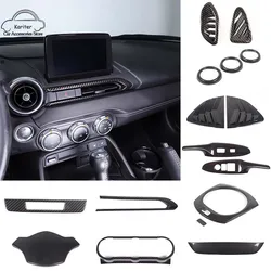 For Mazda MX-5 MX5 ND 2016+ ABS Car Central Control Dashboard Navigation Panel Sticker Full Set Interior Decoration Trim Kit LHD