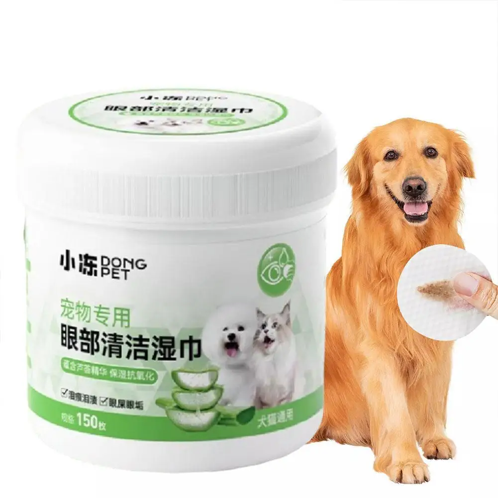 No Irritation Pet Wipes Eyes Tear Stain Remover Ear Wipes Cleaning Wet Pet Paper Wipes Towels Tearmark Cleaning Dog I6g2