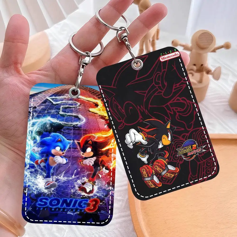 

Кошелек для карт из гладкой кожи в минималистичном стиле S-SonicES с мультяшным дизайном, защита для удостоверений личности и визиток