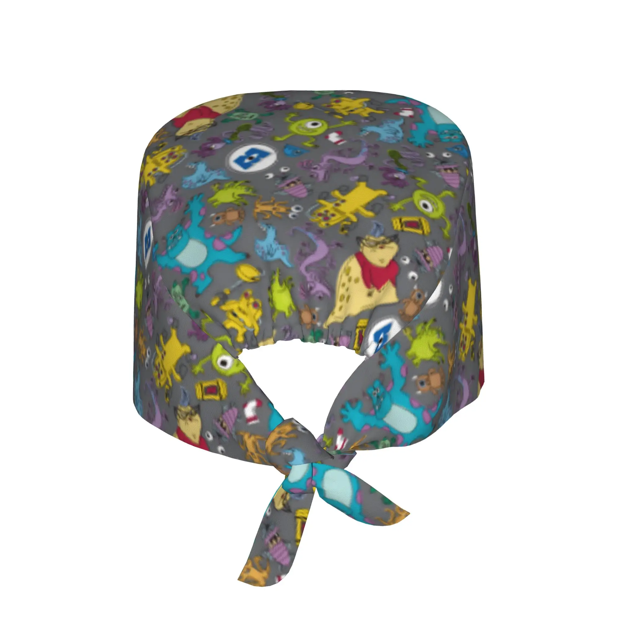 Custom Monsters Anime Universitye Medical Staff Scrubs Hat Men Women Cartoon For Chef Hat Scrub Caps
