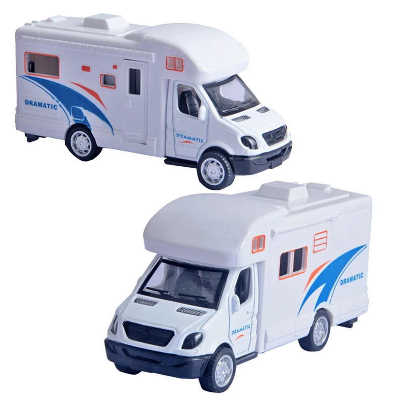 Small Size Pull Back Caravan Touring Car Model Souvenir Ornament 3 Colors Recreation Vehicle Boys Toy Birthday Gift for Children