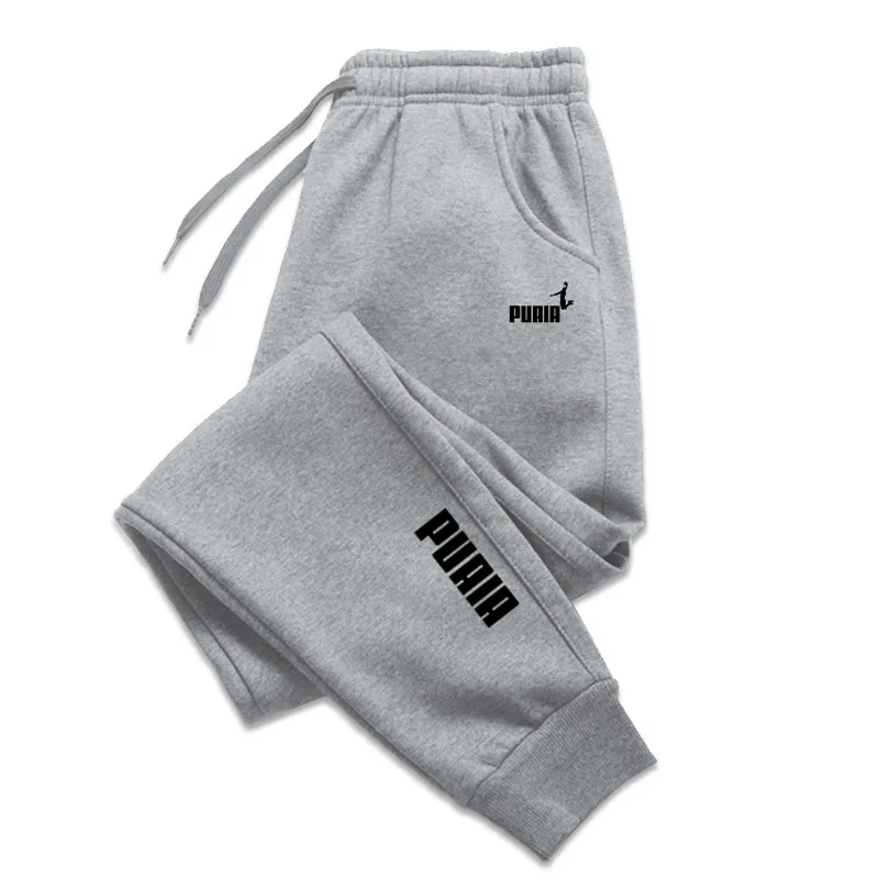 Men Autumn and Winter Pants Sport Running Warm Fleece Long Sweatpants Harajuku Streetwear Jogger Pants Male Casual Trousers