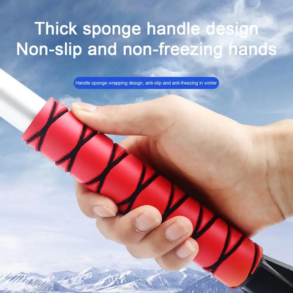 Car Snow Brush Ice Scraper Detachable Long Handle Sponge Grip Nylon Bristles Auto Windshield Snow Removal Broom Ice Shovel Tool