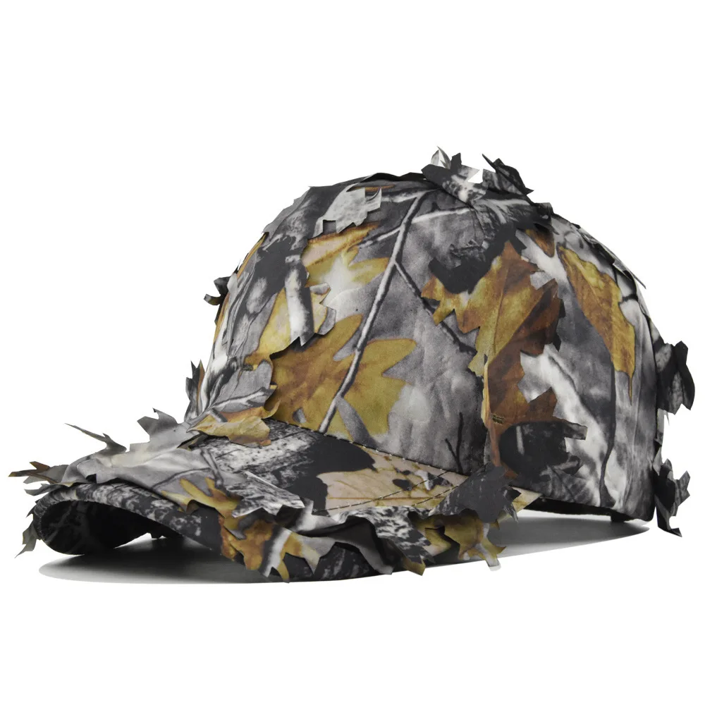 

Boonie Hats for Men 3D Leaves Camo Tactical Cap for Hunting Fishing Sunshade
