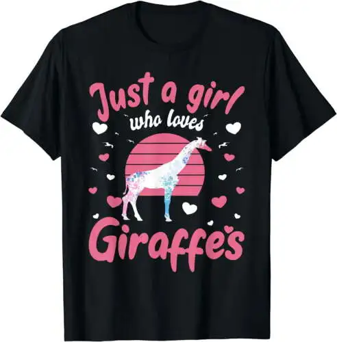 Just a Girl Who Loves Giraffes Girrafe Lover Gift T-Shirt