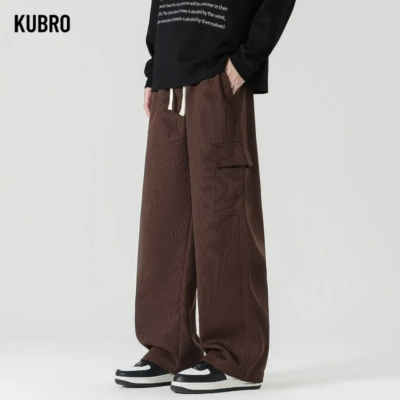 

Fashion Baggy Corduroy Vintage Pants Men Y2k Sweatpants Autumn Winter New Wide Leg Casual Pant Male Multi-pockets Cargo Trousers