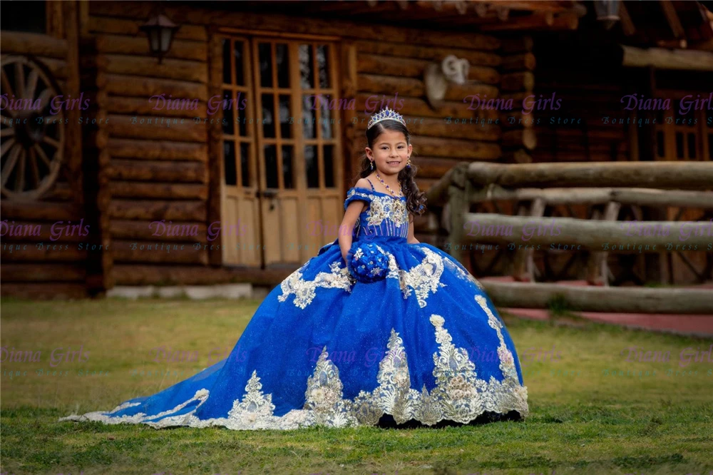 Quality Tulle With Bow Lace Applique Flower Girl Dress For Kids Wedding Birthday Party First Communion Ball Gowns Customized